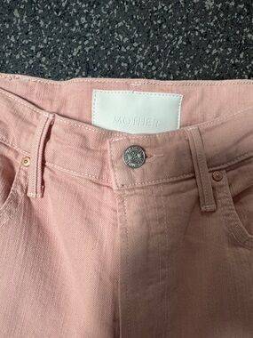 MOTHER Dusty Pink High-Rise Jeans